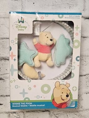 Disney Baby Winnie the Pooh Musical Crib Mobile Plush NIB